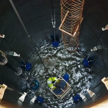 Architecture - Chantier des puits à drains rayonnants de l'usine de production d'eau potable de Basse Goulaine